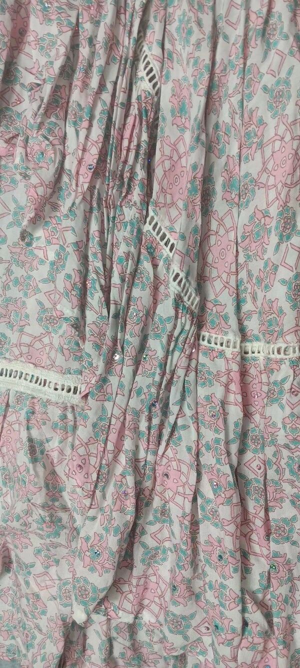 Miss June Hand Black Printed Hi Low Hem Tiered Maxi Skirt Womens Size Medium... - Picture 5 of 12